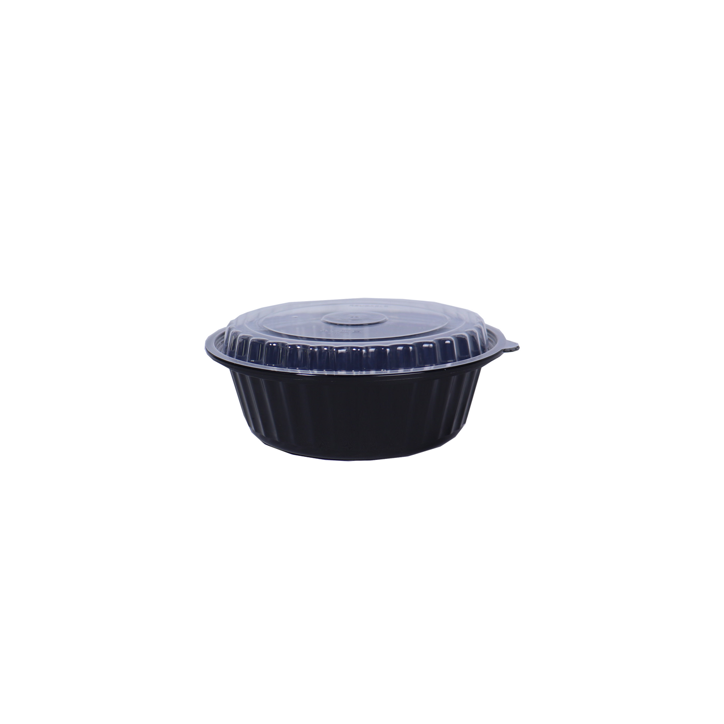 Round Microwave Container with Lid 32oz. - Black - 200/Case