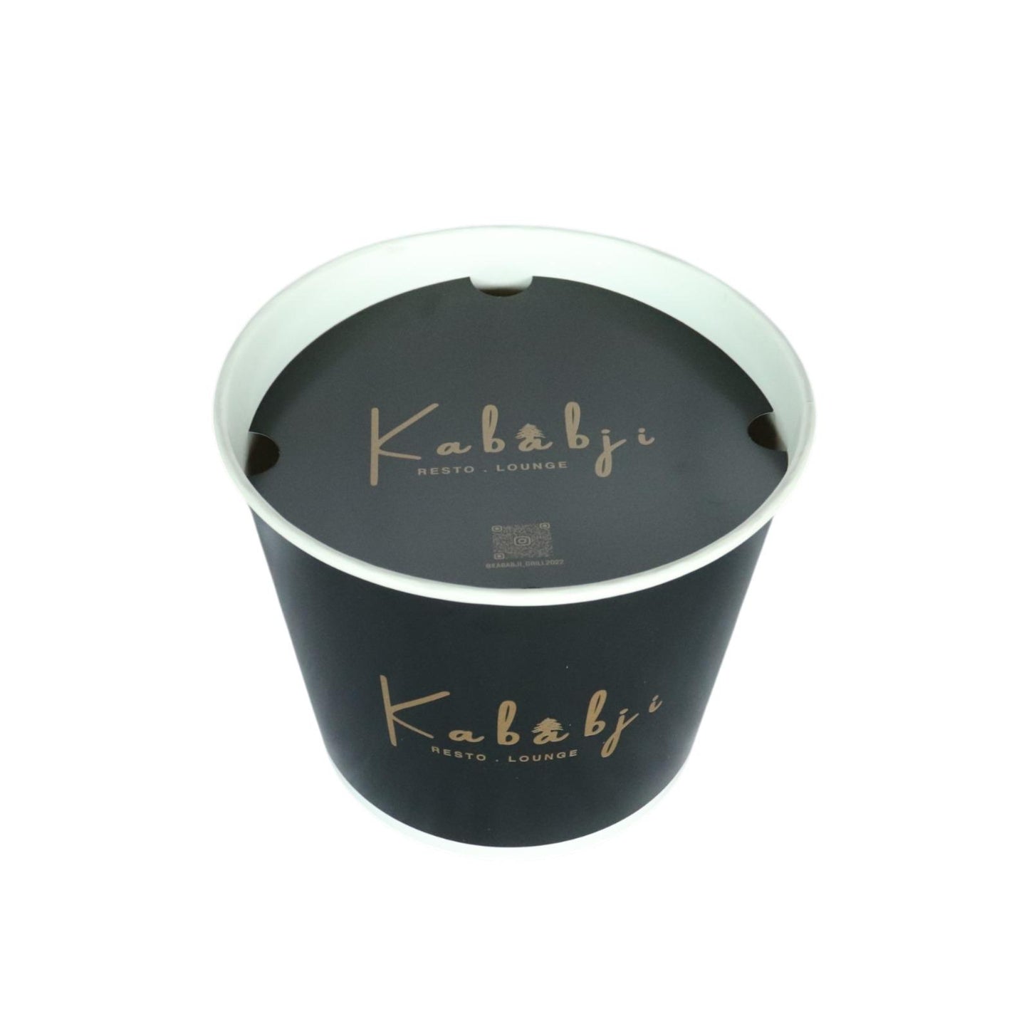 Kababji Medium Paper Chicken Buckets with Lid 130oz (125/Case)