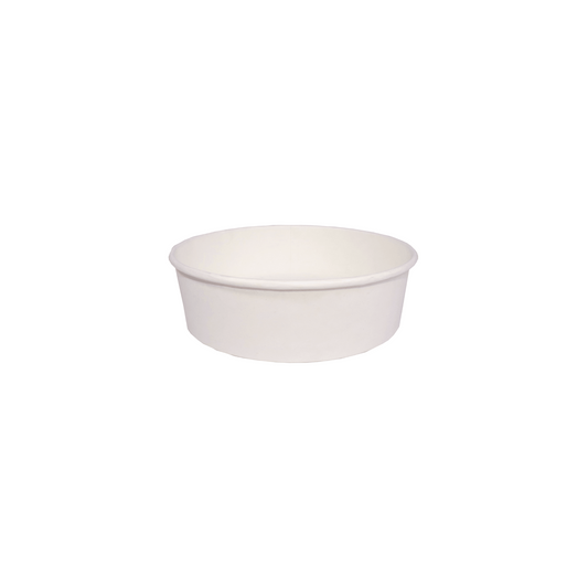 Round White Paper Container 24oz WIDE (300/Case)