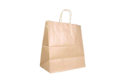 #10 Paper Bags With Twisted Handle-Kraft-X Large W13"xB7"xL13 (200/Case)